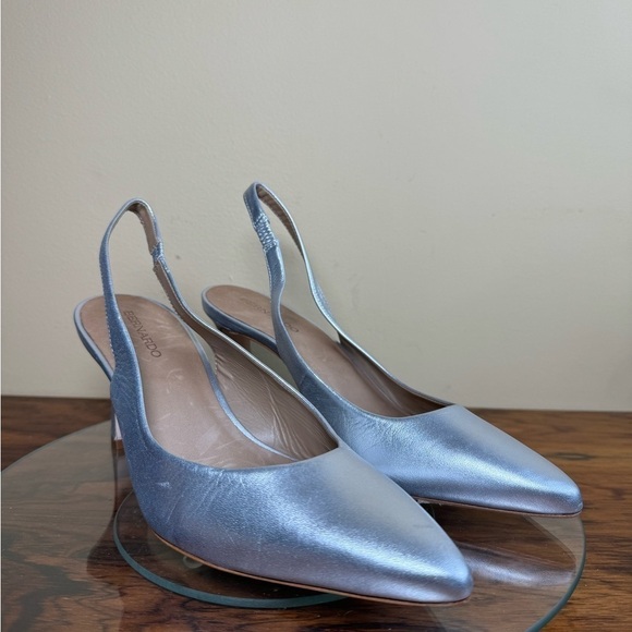 BERNARDO Slingback Pump in silver leather - Picture 9 of 16